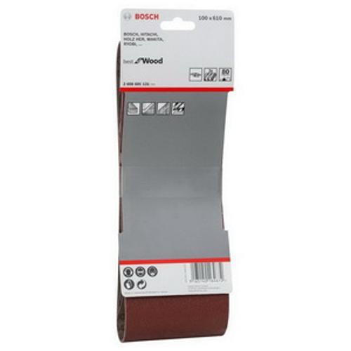X440 Sanding Belt 457 x 75mm 80 Grit 3 pack 2608606034
