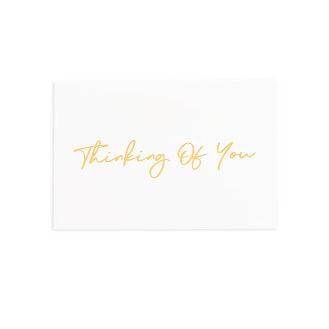 Gold Foil Card & Envelope Thinking of You Pack25