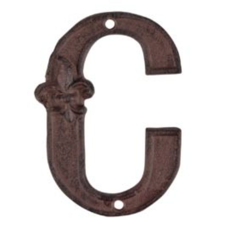 Cast Iron House Letter - C 12cm (Set of 5)