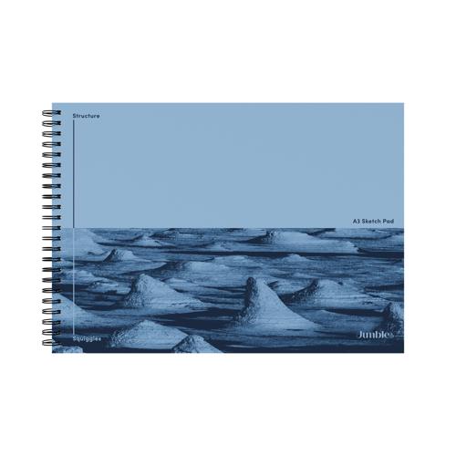 Jumble & Co Sketch Pad A3 50 Sheets 140gsm Wiro Bound Structure & Squiggles