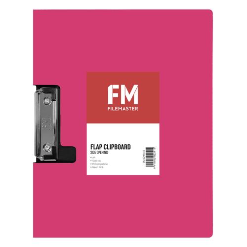 FM Landscape Clipboard with Flap A4 Pink