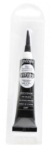 Pebeo Vitrea 160 Glossy Outliner 20ml Ink Black Blister