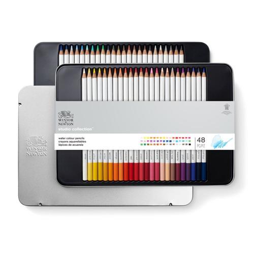 Winsor & Newton Watercolour Pencil Sets Tin 48