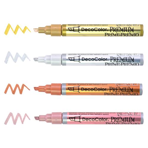 Marvy DecoColor Premium Chisel Paint Markers Chisel Silver