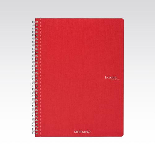 Fabriano Ecoqua Original Spiral 90gsm Lined A4 Raspberry 70 Sheets