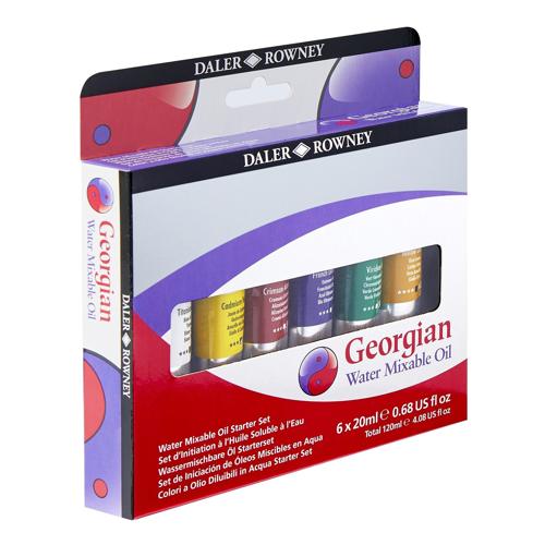 Daler Rowney Georgian Watermixable Oil Colour Sets StudioSet 10 X 37ml