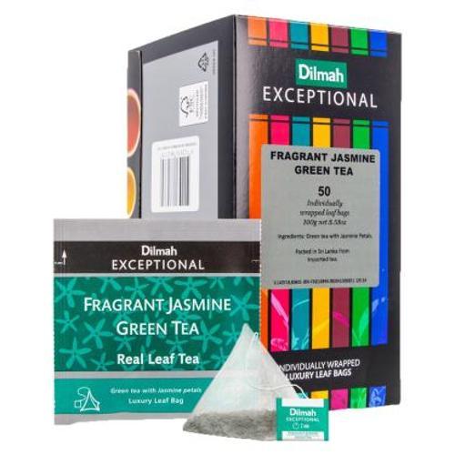 Jasmine Green Tea Pyramid Bags Dilmah 50 Pack