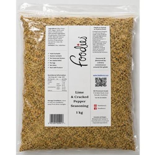 Lime & Cracked Pepper Seasoning Foodies 1kg