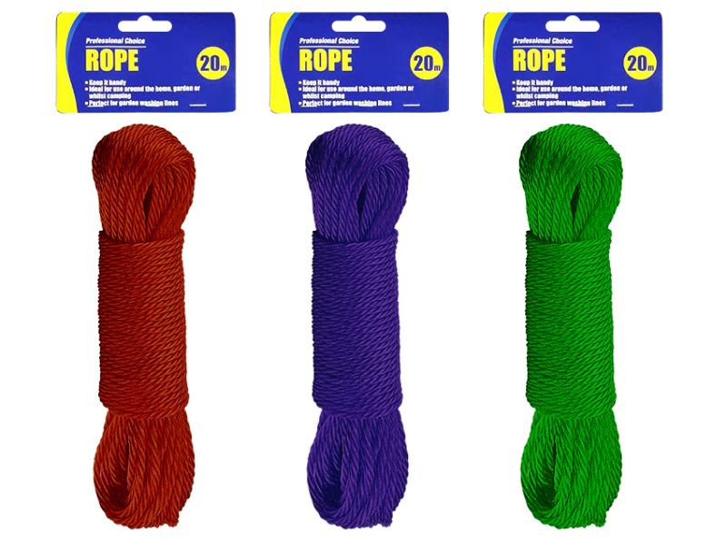 All Purpose Rope - 20m (12 Assorted Units)