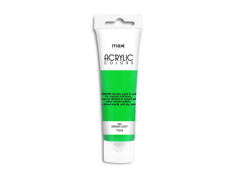 Acrylic Paint - MAX Brand 75ml #503 Green Light (6 Units)