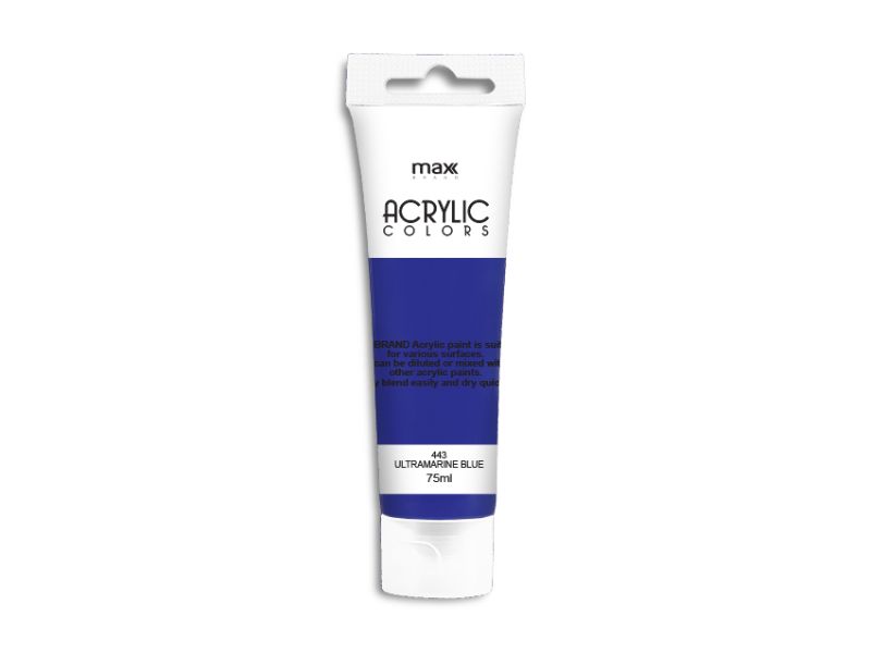 Acrylic Paint - MAX Brand 75ml #443 Ultramarine Blue (6 Units)