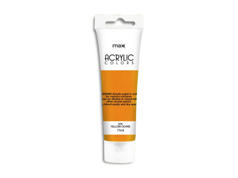 Acrylic Paint - MAX Brand 75ml #676 Yellow Ochre (6 Units)