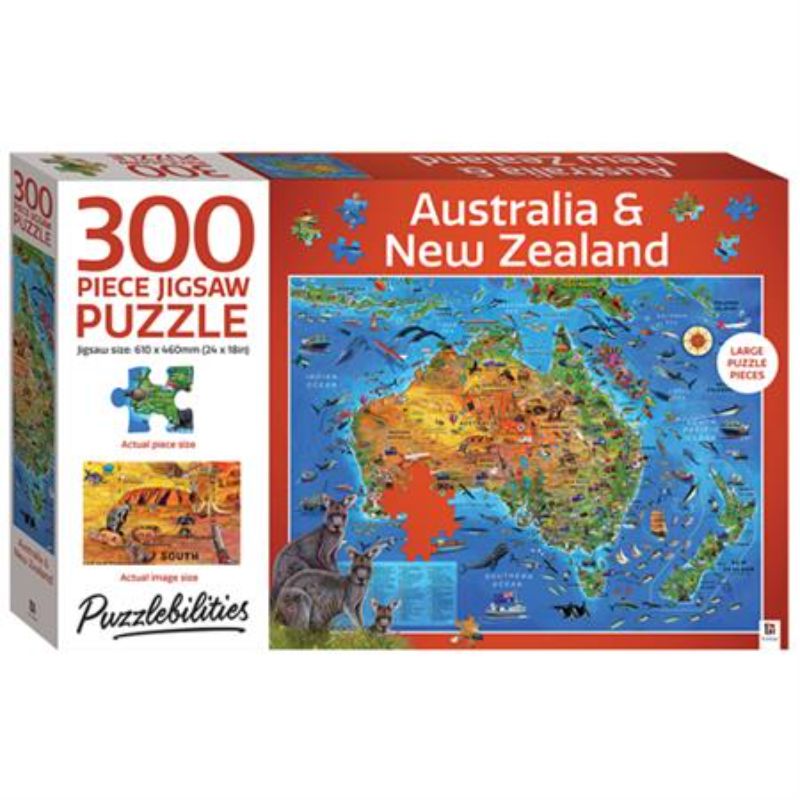 Jigsaw Puzzle - Puzzlebilities Australia and New Zealand Map (300pcs)