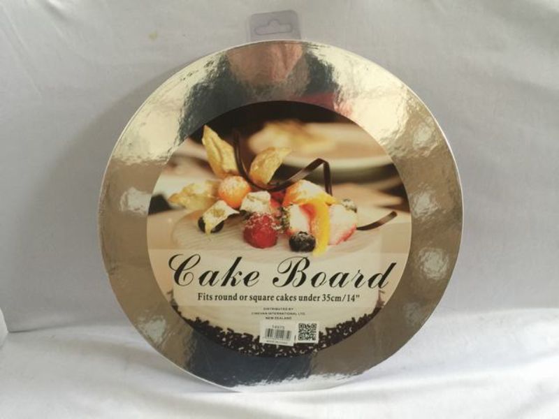 Cake Board - Round Silver 35cm (Set of 10)