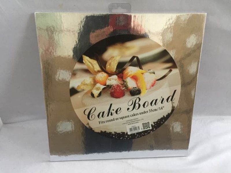 Cake Board - Square Silver 35cm (Set of 10)