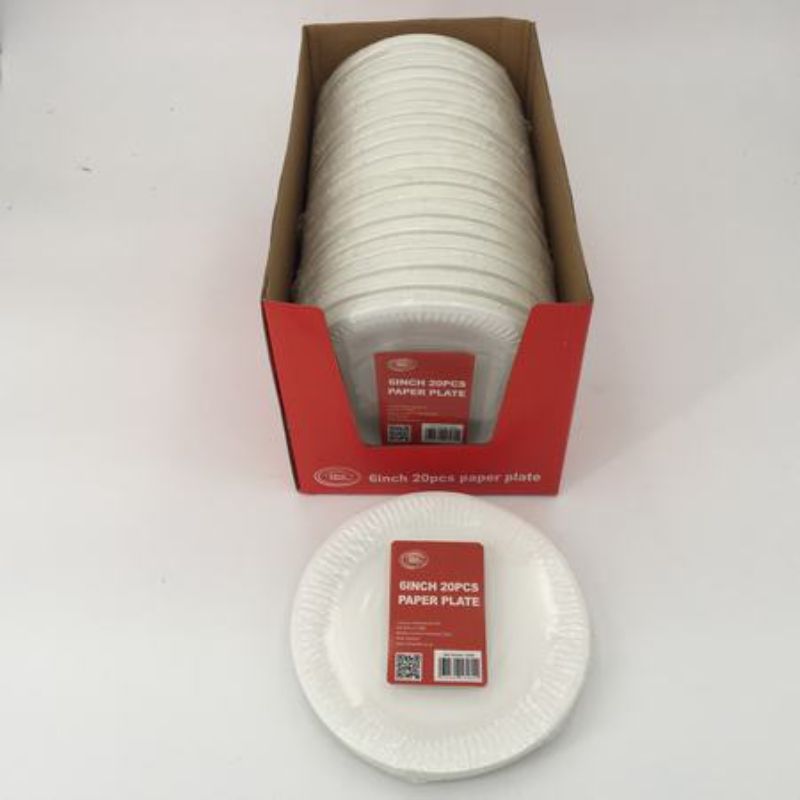 Paper Plate - White 6" (240pcs)