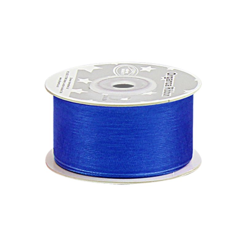 Organza Ribbon - Blue 3.8cm x 25 Yard (Set of 5)