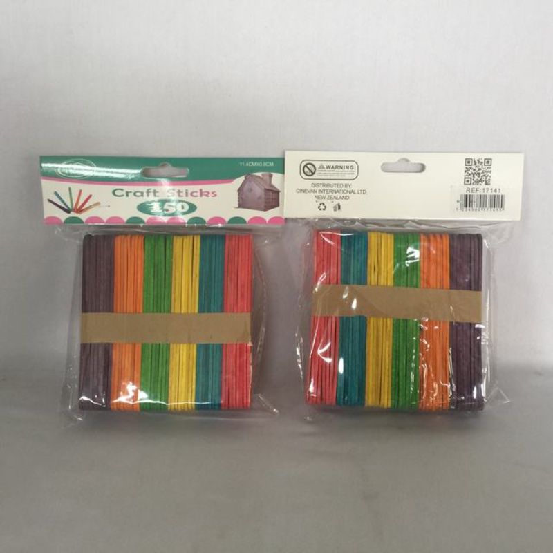 Craft Sticks - Colour 11.4 x 0.8CM (12 Packs)