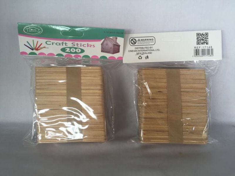 Craft Sticks - Natural 9.5 x 0.95CM (12 Packs)