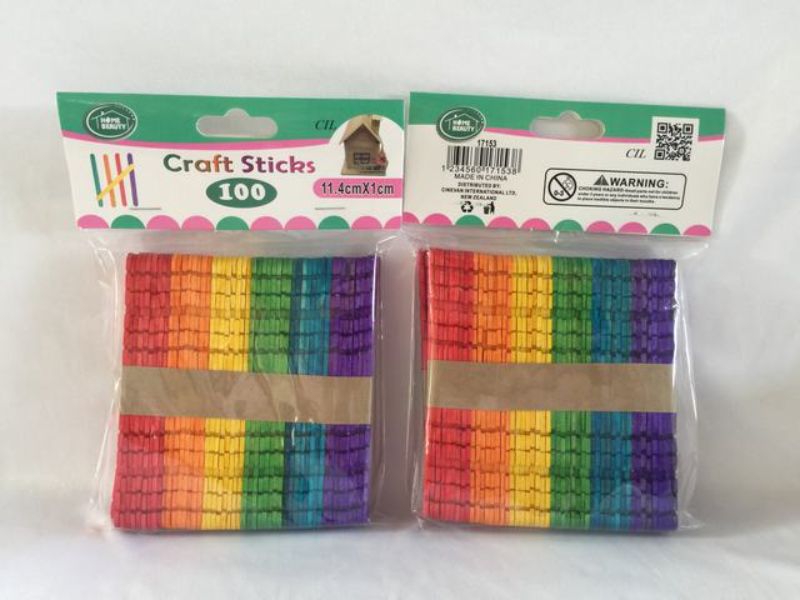 Craft Stick - Colour 11.4 x 1cm (12 Packs)