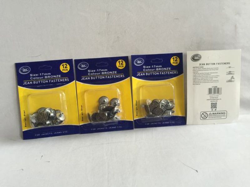 Jean Button Fasteners - 17mm 2 (144pcs)