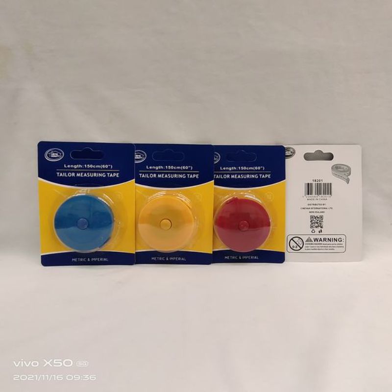 Tailor Measuring Tape - 150cm (Set of 12 Assorted)
