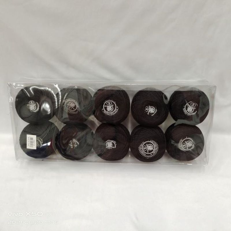 Cotton Thread - Black 50g (10pcs)