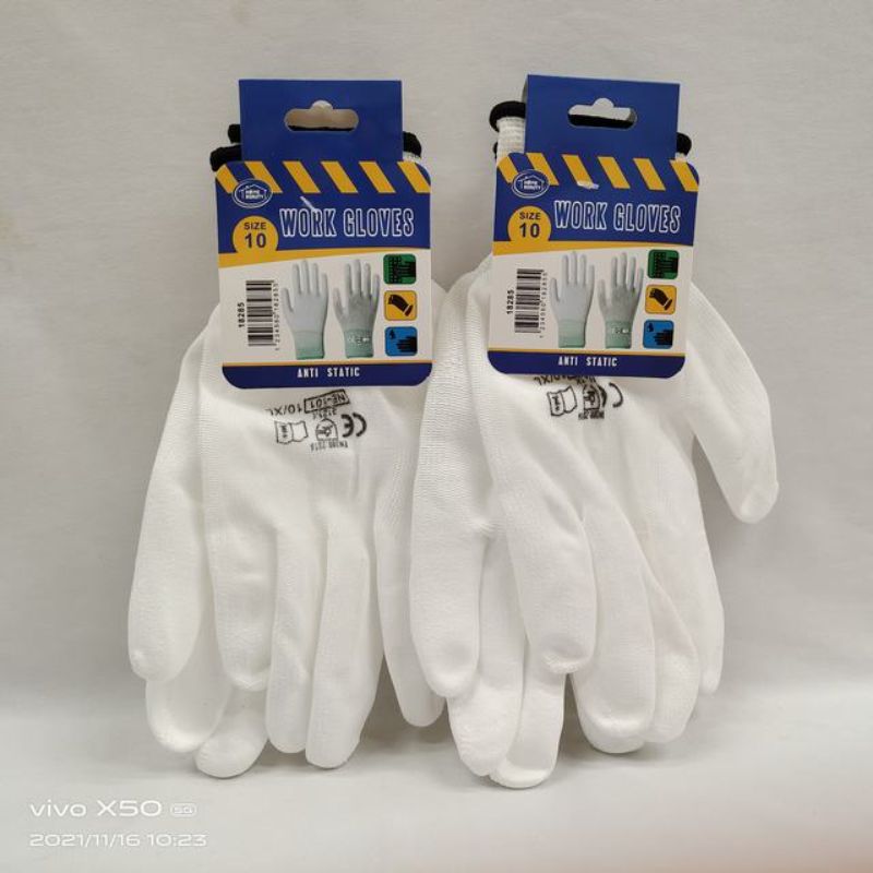 Work Gloves - White (12 Pairs)