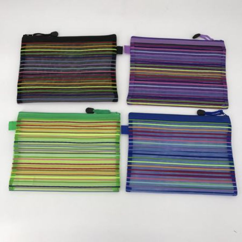 File Bag - Stripes Assorted (Set of 12)