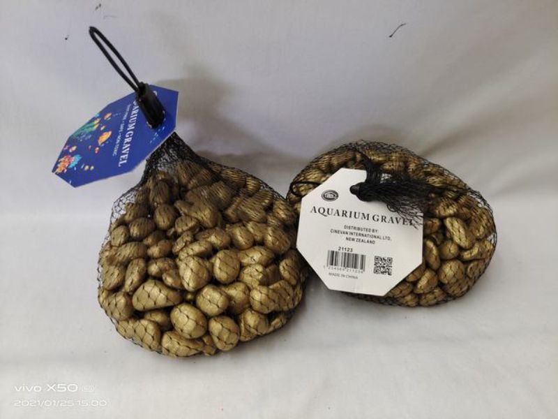 Aquarium Stones - Gold 700g (12 Packs)