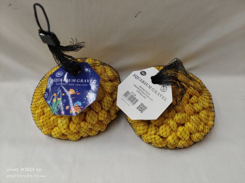 Aquarium Stones - Yellow 700g (12 Packs)