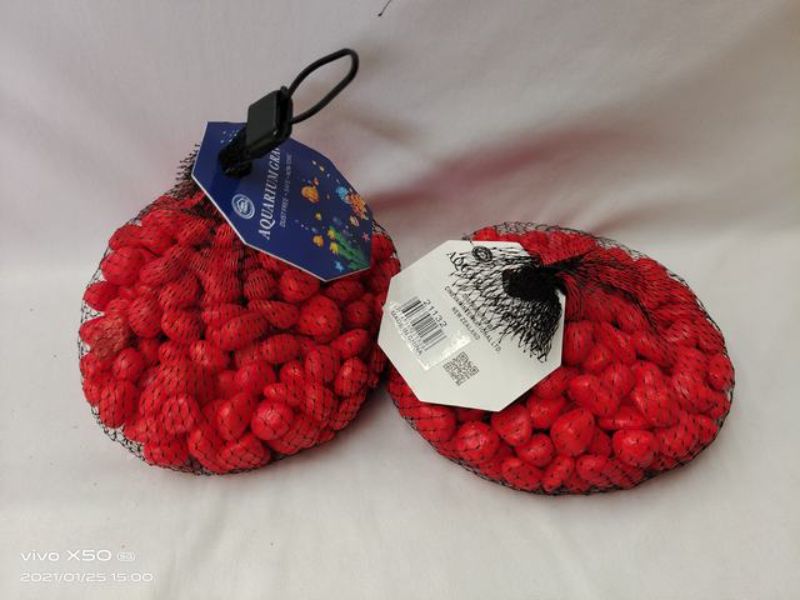 Aquarium Stones - Red 700g (12 Packs)