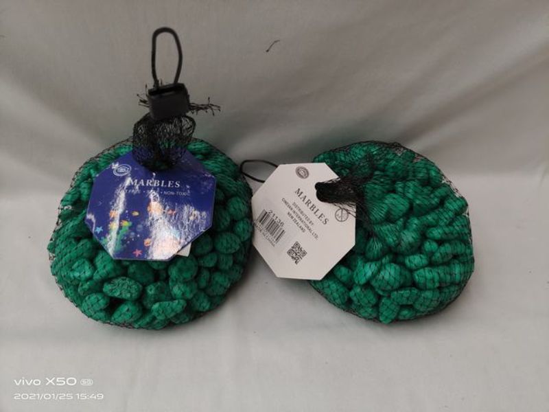Aquarium Stones - Green 700g (12 Packs)