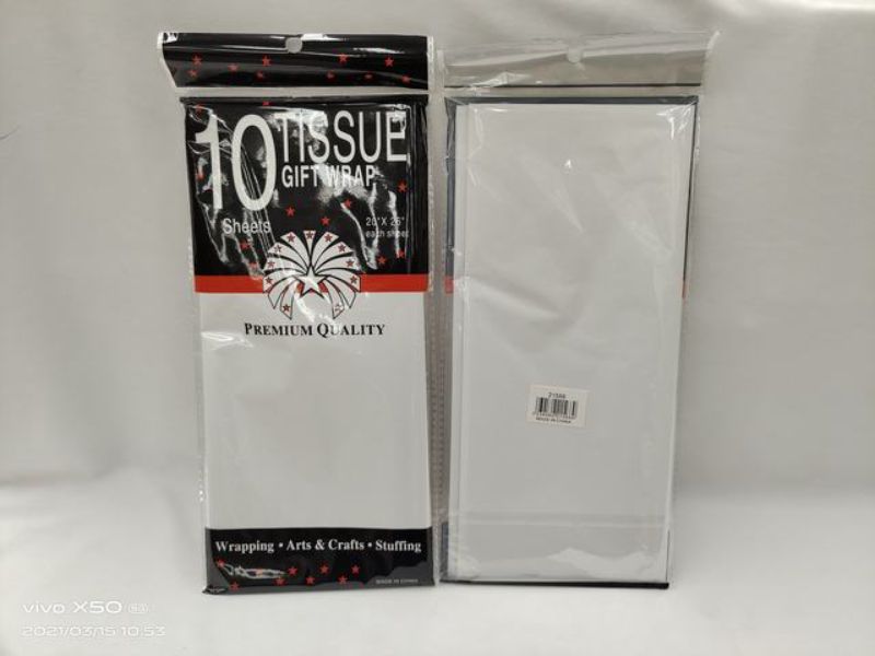 Tissue Gift Wrap - White 66cm (6 Packs)