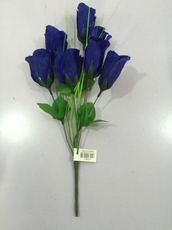 Artificial Flowers - 7 Head Blue (Set of 12)