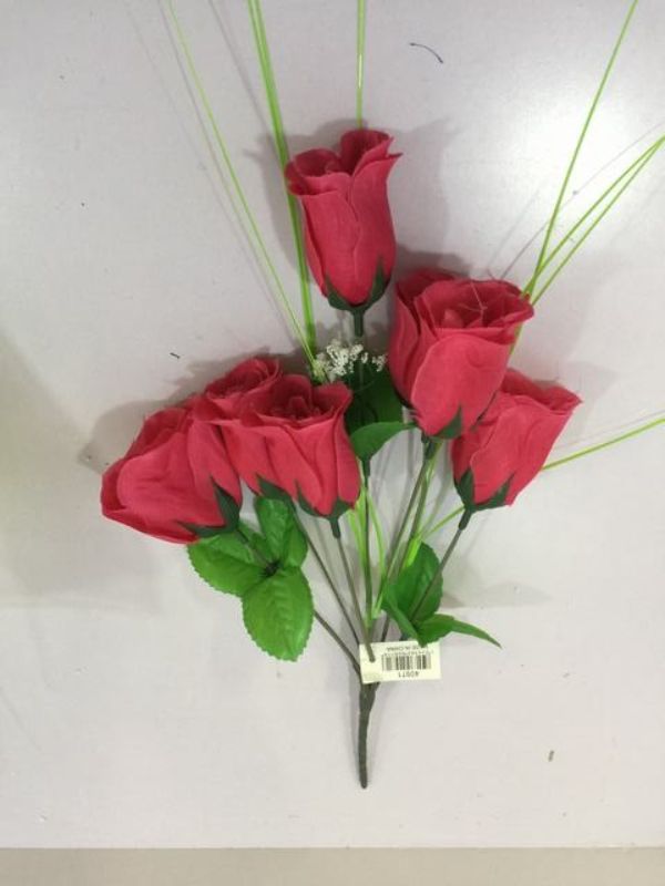 Artificial Flowers - 7 Head Rose (Set of 12)