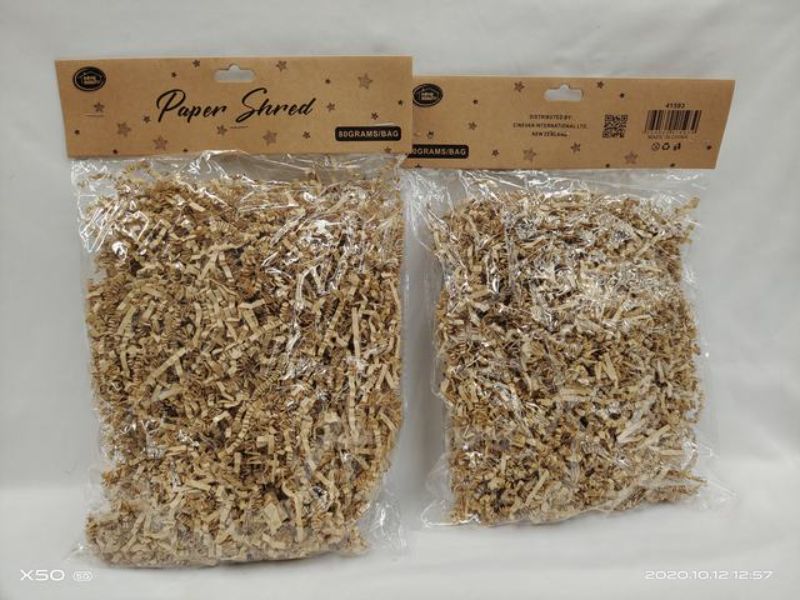 Paper Shred - Natural 80g (12 Packs)