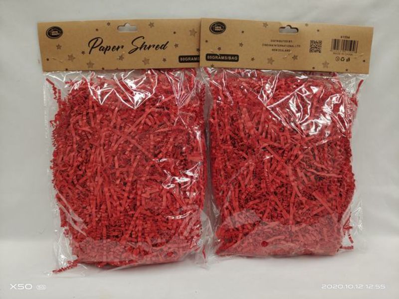 Paper Shred - Red 80g (12 Packs)