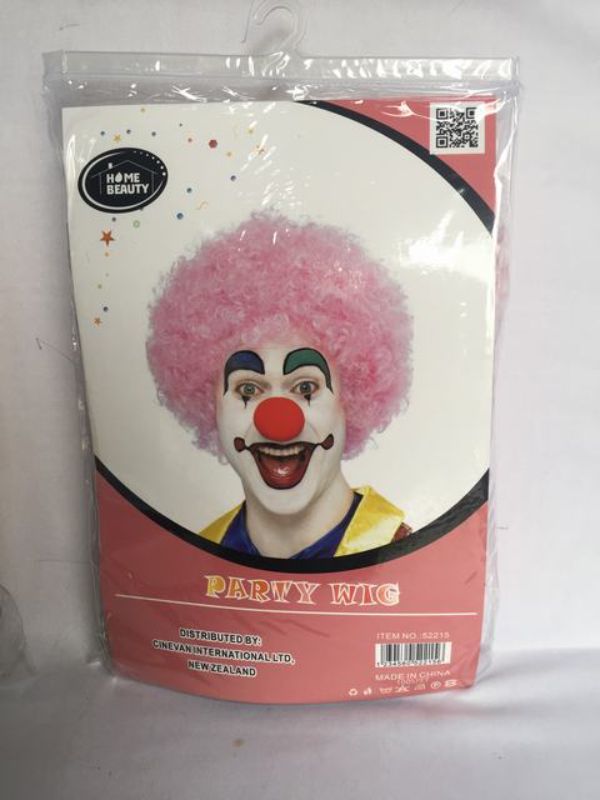 Party Wig - Afro Light Pink (Set of 5)