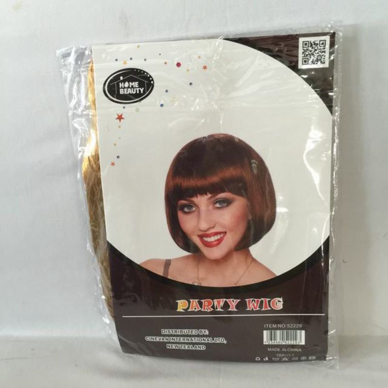 Party Wig - Bob Cut Light Coffee (Set of 5)
