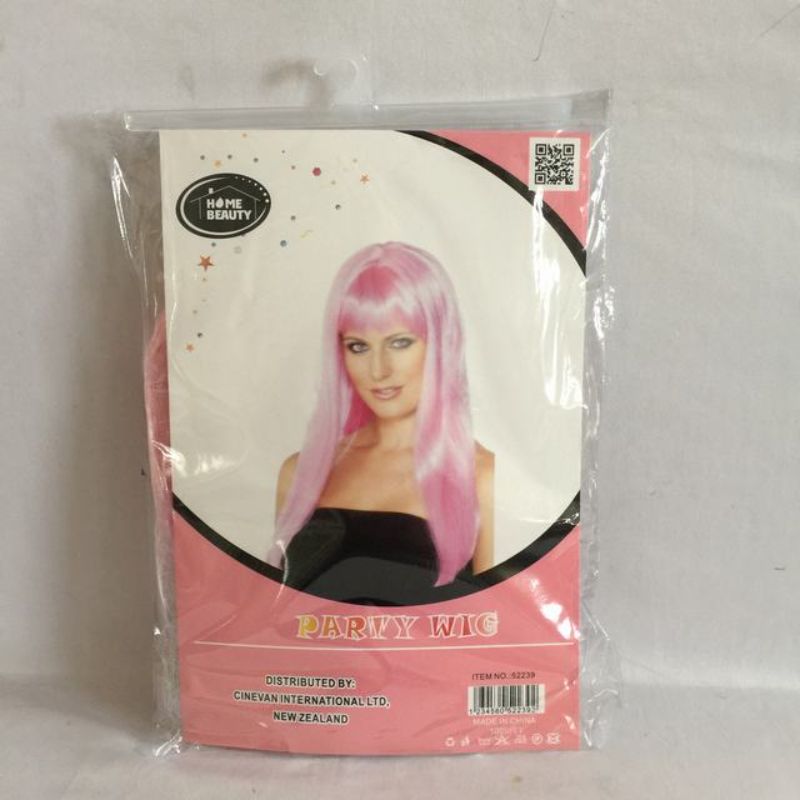 Party Wig - Long Straight Light Pink (Set of 5)