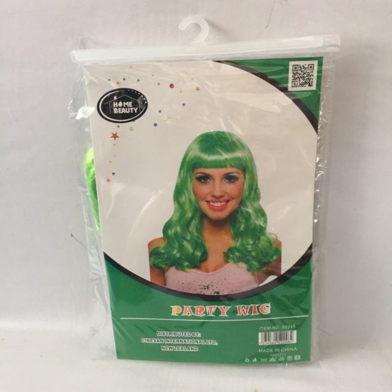 Party Wig - Long Curl Light Green (Set of 5)