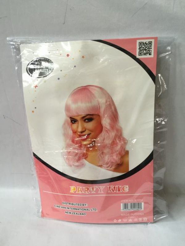 Party Wig - Long Curl Light Pink (Set of 5)