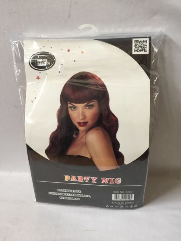 Party Wig - Long Curl Dark Brown (Set of 5)