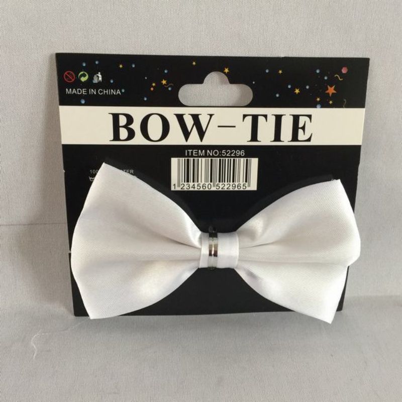 Party Bow Tie - White (Set of 12)