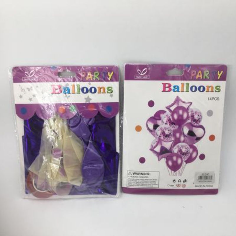 Party Balloons - Purple (168pcs)