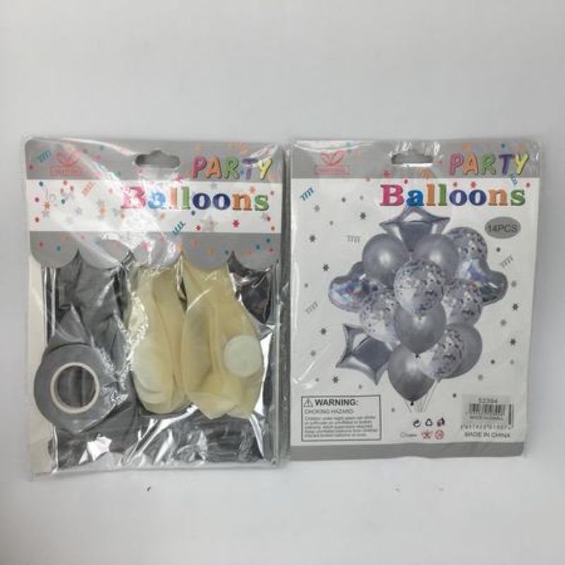 Party Balloons - Silver (168pcs)