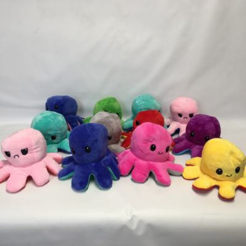 Soft Toy - Double Side Octopus Assorted (25cm)