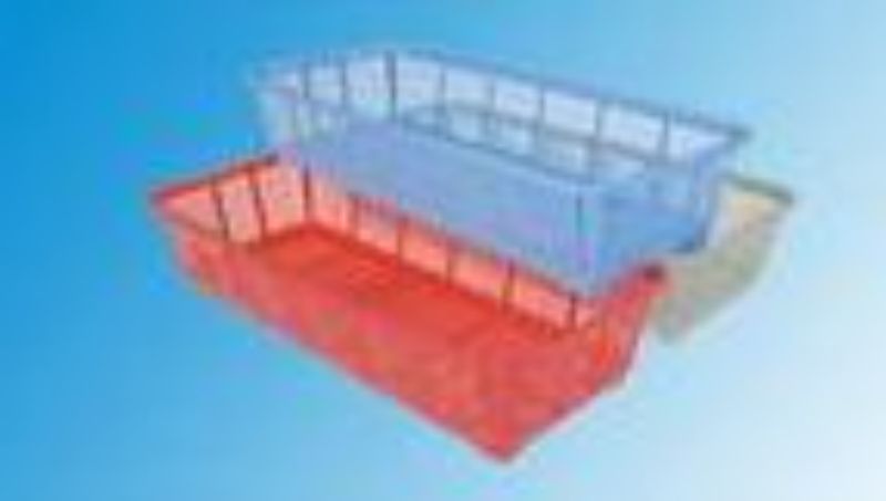 Rectangle Colander - Plastic Small 28CM (Set of 12 Asstd)
