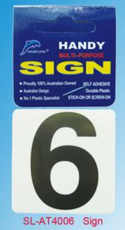 Plastic Sign - 6 (Set of 12)